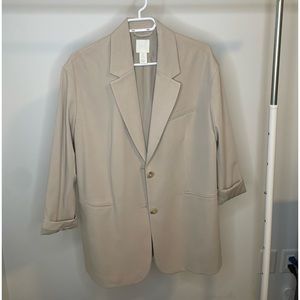 H&M oversized beige blazer